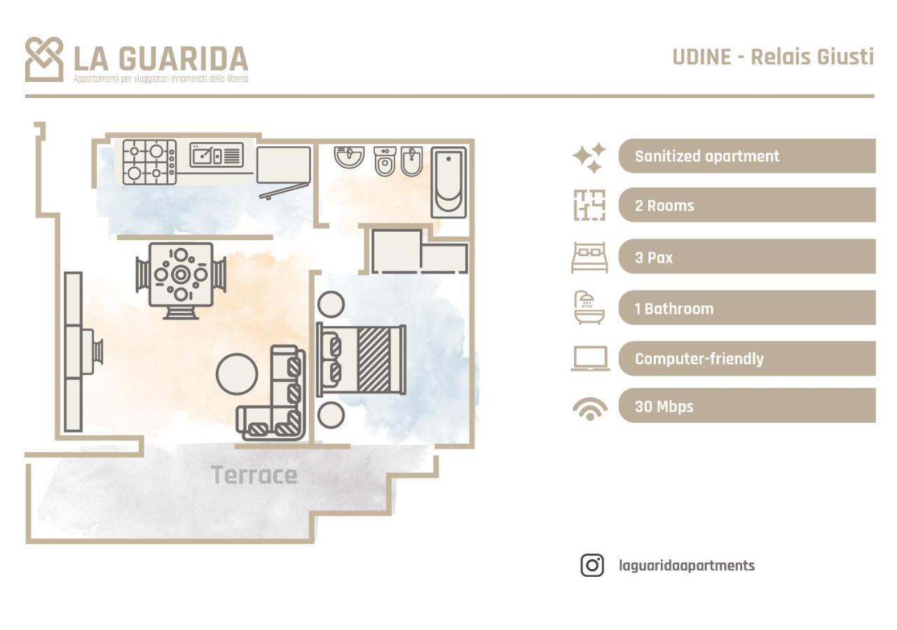 Апартаменты Relais Giusti 2 - La Guarida Удине Экстерьер фото